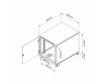 Triton kabinet 12U 620 600x900 siv sestavljen s kolesi