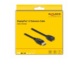 Delock podaljšek DisplayPort 2m 4K 60Hz črn 80002