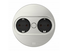 Bachmann TWIST 2 vgradna vtičnica srebrna za kuh.pult 2x220V 946.000