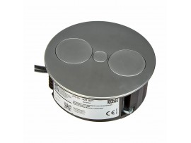 Bachmann TWIST vgradna vtičnica mat krom za kuh.pult 2x220V 931.021