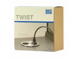 Bachmann TWIST vgradna vtičnica mat bela za kuh.pult 2x220V 931.250