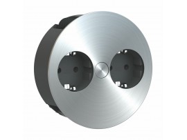 Bachmann TWIST vgradna vtičnica srebrna za kuh.pult 2x220V 931.000