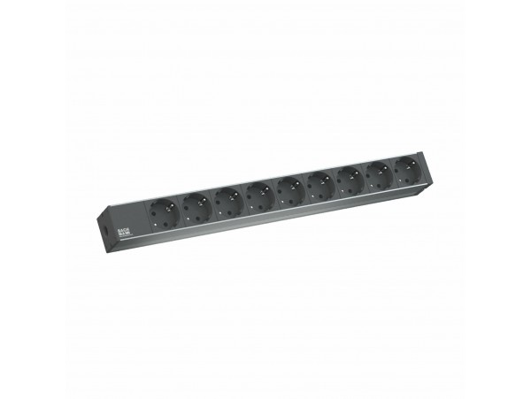 Bachmann razdelilec rack 9x250V ALU 2m črn 333.506