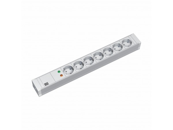 Bachmann razdelilec rack 7x250V PVC siv prenapetostna zaščita 2m 333.604