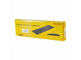 Delock tipkovnica brezžična Touchpad DE razporeditev tipk črna 12454