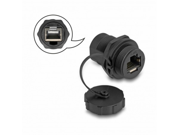 Delock I člen spojnik RJ45 CAT.6A s tesnilnim pokrovom IP67 87246