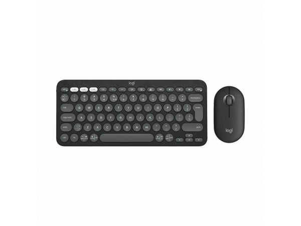 Logitech tipkovnica & miška Pebble 2 Combo, Bluetooth grafitna 920-012239