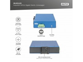 Digitus stikalo Giga 16-port Industrijsko DIN DN-651129