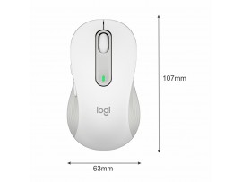 Logitech miška M650 Signature velikost M brezžična Bluetooth bela 910-006255
