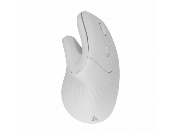 SBOX miška vertikalna brezžična USB bela VM-838W