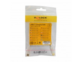 Delock kabel USB C-C 15cm 100W 5A bel 85357