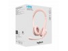 Logitech slušalke+mikrofon H390 roza 981-001281
