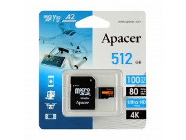 APACER microSD XC  512GB spominska kartica U3 R100 V30 A2 AP512GMCSX10U8-R