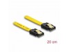 Delock kabel SATA 6Gb/s 0,2m rumen 82808