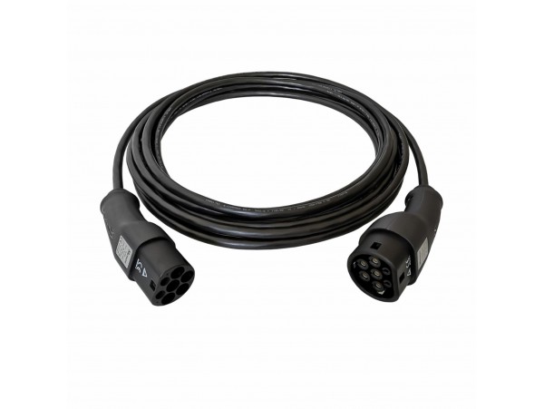 Metron polnilni kabel Tip2 16A trifazni 5m črn CC05