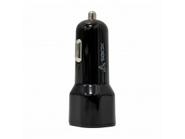 SBOX polnilec avtomobilski 12V 38W PD QC TipA TipC črn CC-038