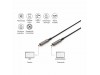 Digitus kabel USB 3.1 C-C 4K 60Hz AOC 20m hibridni črn AK-330160-200-S