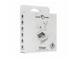WHITE SHARK slušalke TITAN gaming bele bluetooth z mikrofonom GEB-TWS96