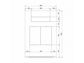 Triton kabinet 22U 1080 600x900 siv N8 sestavljen