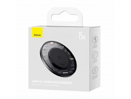 Baseus polnilec brezžični 15W QI transparent CCJJ050001