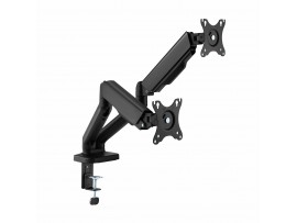 SBOX namizni nosilec za 2x monitor LCD-S024-2 črn