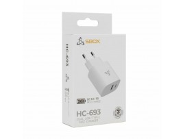 SBOX polnilec USB 1xTipA + 1xTipC bel HC-693
