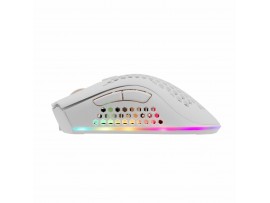 WHITE SHARK miška brezžična bela RGB WGM-5012 LIONEL Gaming