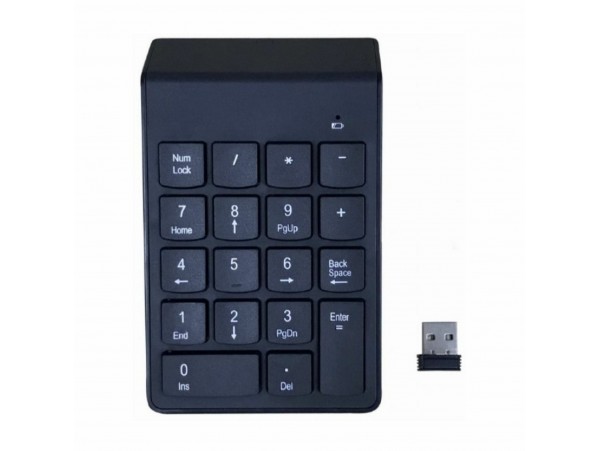 Gembird tipkovnica numerična brezžična KPD-W-02 črna