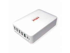 Roline polnilec 60W USB 1xTipC 5xTipA QC PD bel