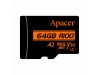 APACER microSD XC   64GB spominska kartica U3 R100 V30 A2 AP64GMCSX10U8-R