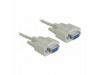 Delock null modem kabel DB9Ž-DB9Ž 3m siv 84169