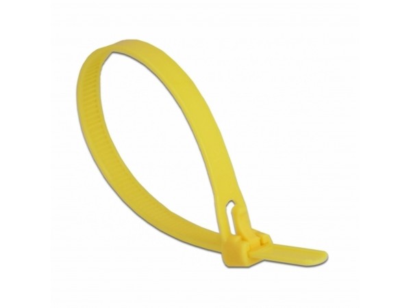 Delock vezice 200x7,5mm za večkratno uporabo rumene pak/100 18759