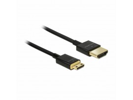 Delock kabel HDMI mini  3D 4K slim 2m črn 84778