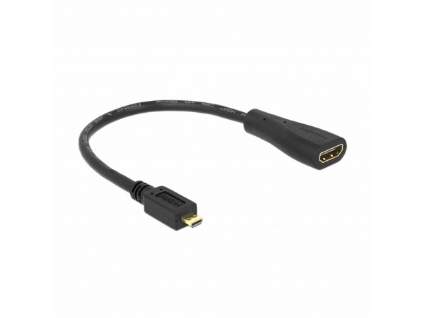 Delock adapter HDMI-D mikro M - HDMI Ž 23cm  65391