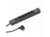 Bachmann razdelilec rack 5x250V Connect Line 2x USB A/C 2m