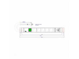 Bachmann razdelilec rack 5x250V Connect Line 2x USB A/C 2m
