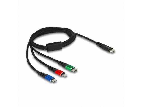 Delock kabel USB TipC 3v1 Lightning/TipC /Mikro 1m 86596