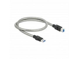 Delock kabel USB 3.2 A-B  0,5m kovinski ovoj 86777