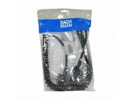 Bachmann podaljšek 250V spiralni 0,5m črn BM0010705