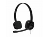 Logitech slušalke+mikrofon H151 črne 981-000589