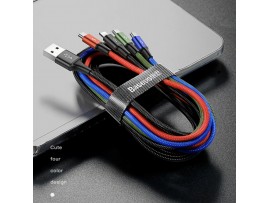 Baseus kabel USB 4v1 Lightning/2xTipC/ Mikro 1.2m tri barve CA1T4-B01