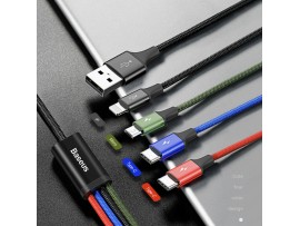 Baseus kabel USB 4v1 Lightning/2xTipC/ Mikro 1.2m tri barve CA1T4-B01