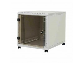 Triton kabinet 12U 620 600x1000 siv sestavljen s kolesi