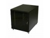 Triton kabinet 12U 620 600x1000 črn sestavljen s kolesi