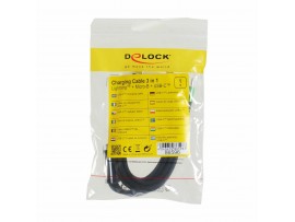Delock kabel USB TipC 3v1 Lightning/TipC /Mikro 1m 86596