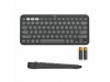 Logitech tipkovnica K380s SLO brezžična Pebble Keys 2 temno siva 920-011851
