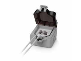 KELine nadometna vtičnica 2x Cat.6A RJ45 zunanja 601166-AP + KEJ-C6A-S-HD(2)
