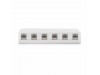 KELine nadometna vtičnica 6x Cat.6A RJ45 FTP KE-SMB06-W + KEJ-C6A-S-HD(6)