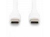 Digitus kabel USB C-C  0,5m 60W bel silikonski AK-300341-005-W