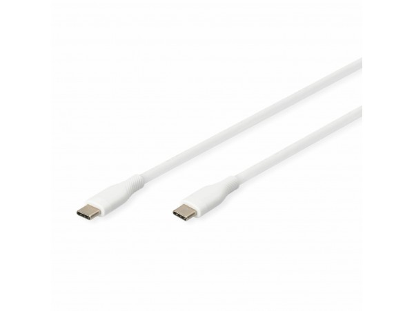 Digitus kabel USB C-C 2m 60W bel silikonski AK-300341-020-W